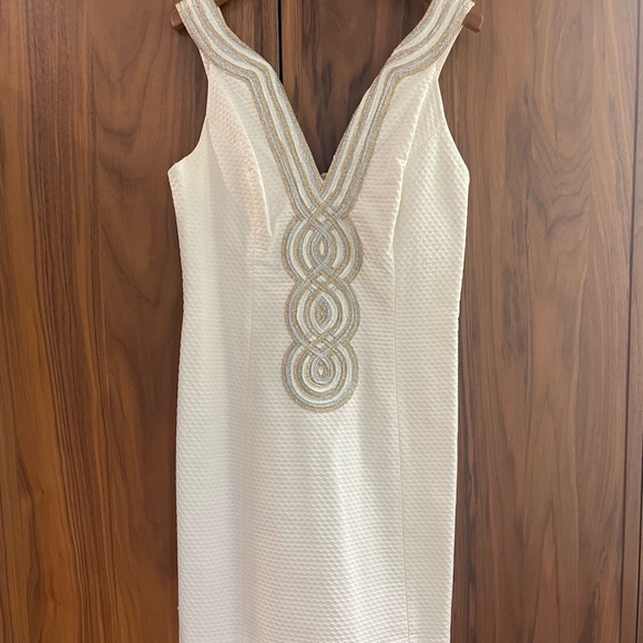 Lily Pulitzer, Valli Shift Dress in white, size 2. - Picture 4 of 6